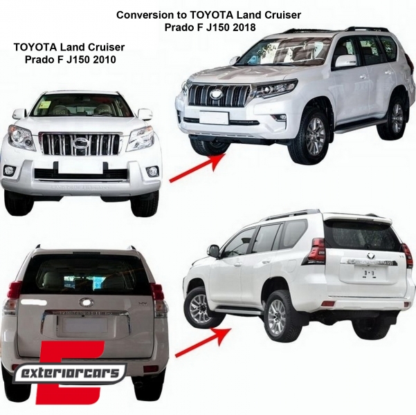Bodykit za pretvorbu iz 2010 u 2018 Facelift model / Toyota Land Cruiser Prado FJ150 (2009-2017) - Slika 54