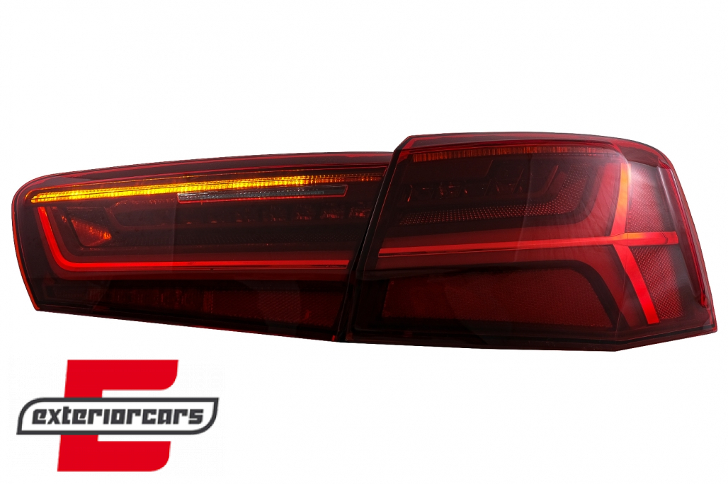 Full LED stražnja svjetla SEQ žmigavci Facelift dizajn (crvena/kristal) / Audi A6 4G C7 limuzina (2011-2014) - Slika 7