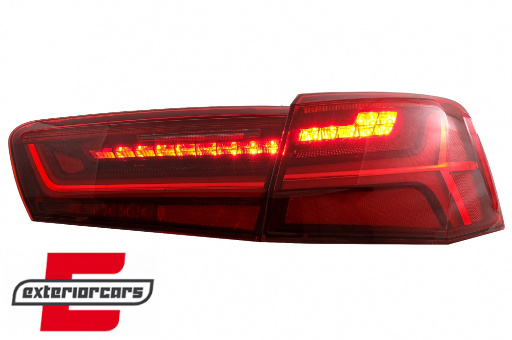 Full LED stražnja svjetla SEQ žmigavci Facelift dizajn (crvena/kristal) / Audi A6 4G C7 limuzina (2011-2014) - Slika 9
