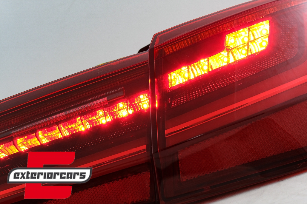 Full LED stražnja svjetla SEQ žmigavci Facelift dizajn (crvena/kristal) / Audi A6 4G C7 limuzina (2011-2014) - Slika 10