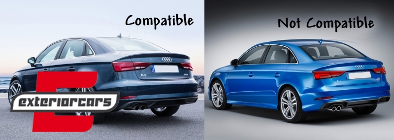 Difuzor zraka & ispušni sustav S3 dizajn / AUDI A3 8V Facelift limuzina cabrio (2016-2019) - Slika 15