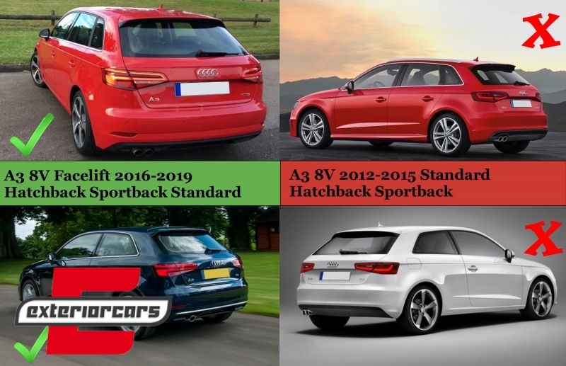 Difuzor zraka & ispušni sustav S3 dizajn / AUDI A3 8V Facelift Hatchback Sportback (2016-2019) - Slika 15