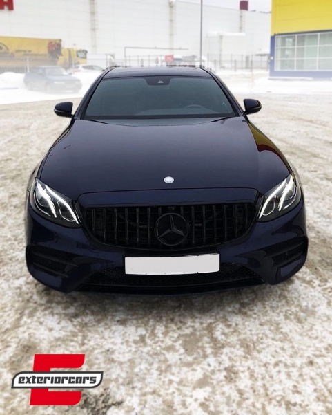 Prednja maska GT-R Panamericana dizajn (piano crna) / Mercedes E-klasa W212 S212 Facelift (2013-2016) - Slika 5