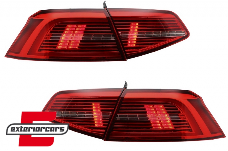 Full LED stražnja svjetla SEQ žmigavci Matrix R-line dizajn / VW Passat B8 3G limuzina (2015-2019) - Slika 4