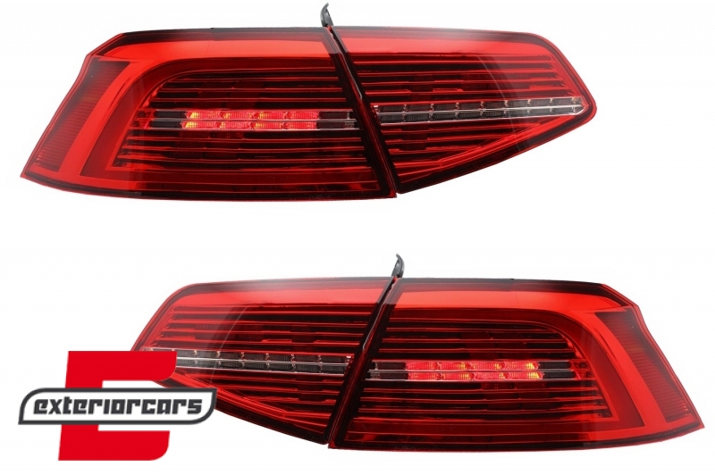 Full LED stražnja svjetla SEQ žmigavci Matrix R-line dizajn / VW Passat B8 3G limuzina (2015-2019) - Slika 6