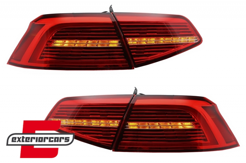 Full LED stražnja svjetla SEQ žmigavci Matrix R-line dizajn / VW Passat B8 3G limuzina (2015-2019) - Slika 8