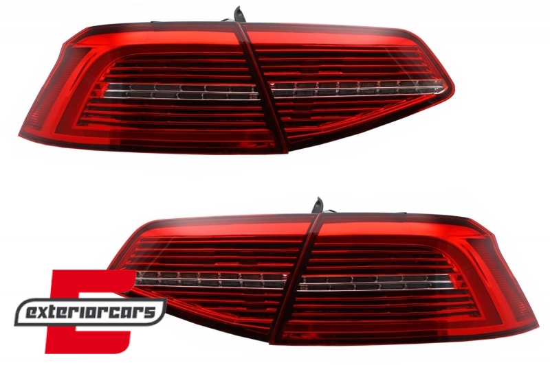 Full LED stražnja svjetla SEQ žmigavci Matrix R-line dizajn / VW Passat B8 3G limuzina (2015-2019) - Slika 2