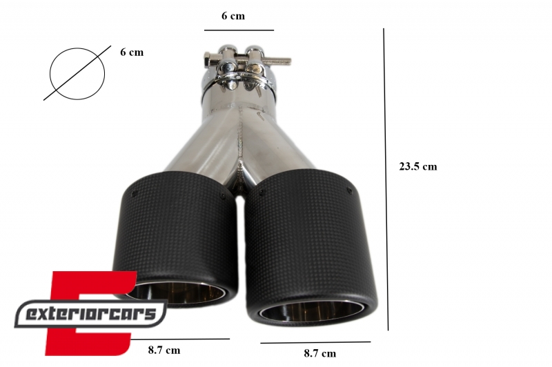 Univerzalni nastavci auspuha Carbon look-mat obrada - Slika 3