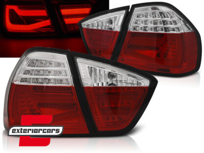 LED stražnja svjetla LightBar F30 LCI dizajn (crvena/kristal) / BMW serije 3 E90 limuzina (2005-2008)