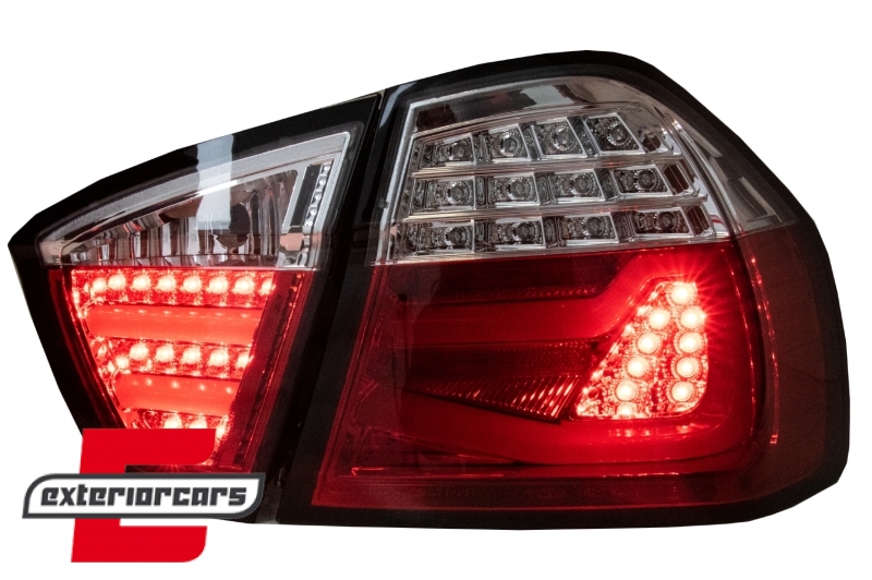 LED stražnja svjetla LightBar F30 LCI dizajn (crvena/kristal) / BMW serije 3 E90 limuzina (2005-2008) - Slika 4