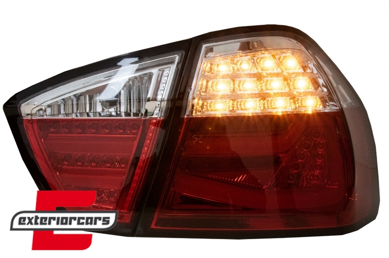 LED stražnja svjetla LightBar F30 LCI dizajn (crvena/kristal) / BMW serije 3 E90 limuzina (2005-2008) - Slika 5