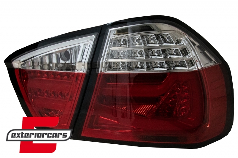 LED stražnja svjetla LightBar F30 LCI dizajn (crvena/kristal) / BMW serije 3 E90 limuzina (2005-2008) - Slika 7