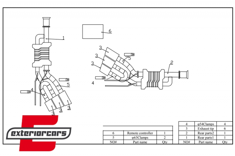 Kompletan ispušni sustav AMG dizajn s Valvetronicom / Mercedes G-klasa W463 (2009-2018) G500 G55 G63 G65 - Slika 14