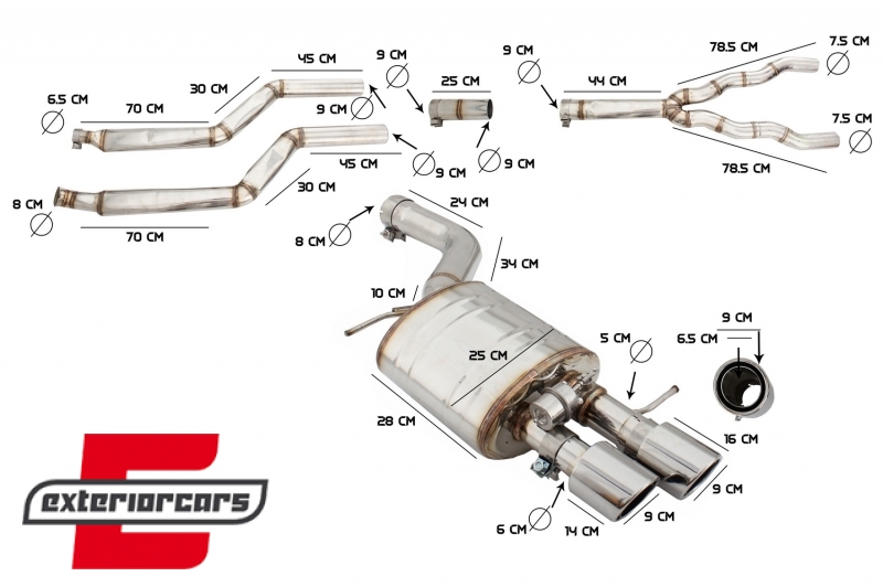 Kompletan ispušni sustav M5 M Sport dizajn s Valvetronicom / BMW serije 5 F10 (2011-2017) - Slika 15