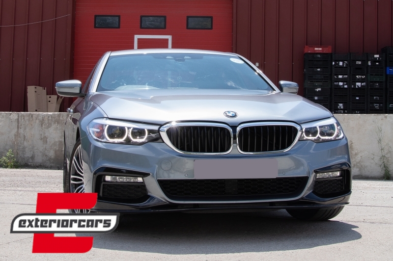 Prednji splitter M-Performance dizajn (piano crna) / BMW serije 5 G30 limuzina G31 karavan (2017-2019) - Slika 11