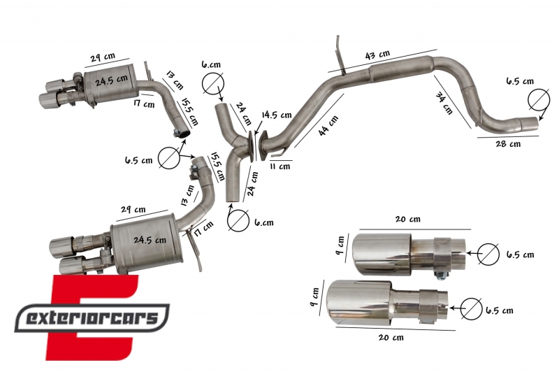 Kompletan ispušni sustav s Valvetronicom / VW Passat CC (2012-2017) - Slika 11