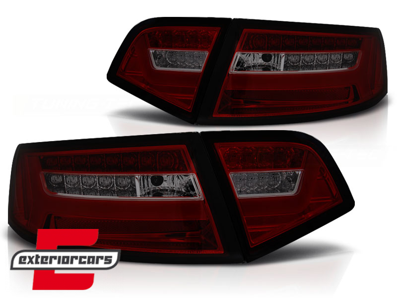 LED stražnja svjetla SEQ žmigavci Facelift dizajn (crvena/smoke) / Audi A6 4F2 C6 limuzina (2008-2011) - Slika 2