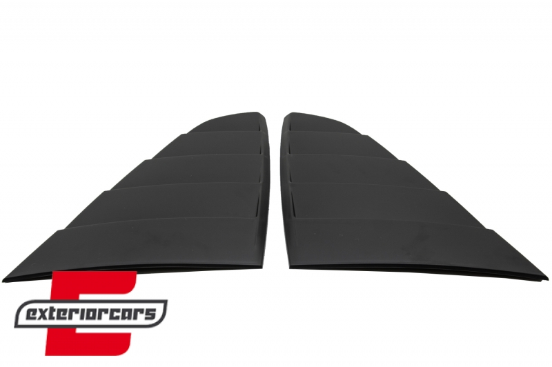 Klasični četvrtasti bočni prozorski poklopci PFT dizajn (mat crna) / FORD Mustang Mk6 VI (2015-2019) - Slika 3