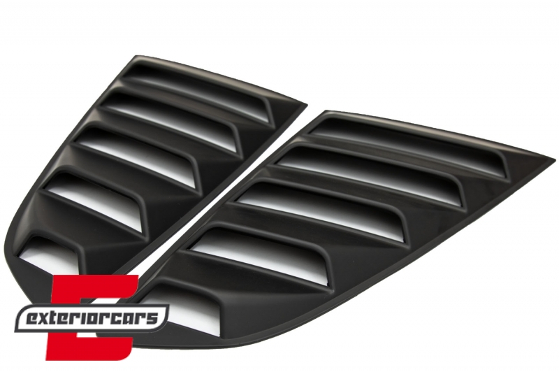 Klasični četvrtasti bočni prozorski poklopci (mat crna) / Ford Mustang Mk6 VI (2015-2022) - Slika 3