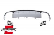 Difuzor zraka & nastavci auspuha S6 dizajn / Audi A6 4G Facelift (2015-2018) limuzina karavan