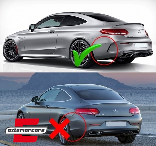 Difuzor zraka C63 AMG Edition 1 dizajn (piano crna) / Mercedes C-klasa C205 A205 Coupe Cabrio (2014-2019) - Slika 7