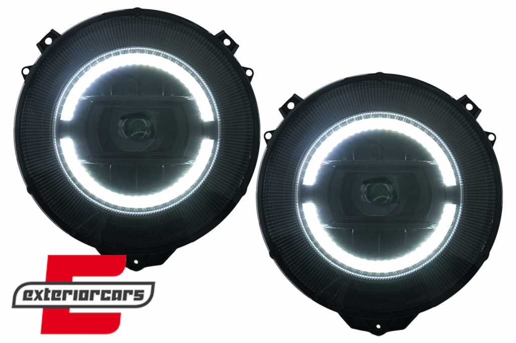 Full LED prednji farovi Facelift 2018 dizajn (crna) / Mercedes G-klasa W463 (2005-2017)