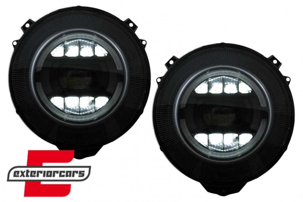 Full LED prednji farovi Facelift 2018 dizajn (crna) / Mercedes G-klasa W463 (2005-2017) - Slika 11