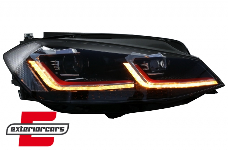 Prednja svjetla LED DRL SEQ žmigavci GTI look / VW Golf 7.5 Facelift (2017-2019) - Slika 11