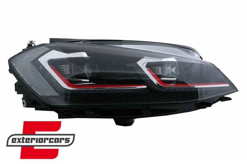 Prednja svjetla LED DRL SEQ žmigavci GTI look / VW Golf 7.5 Facelift (2017-2019) - Slika 3