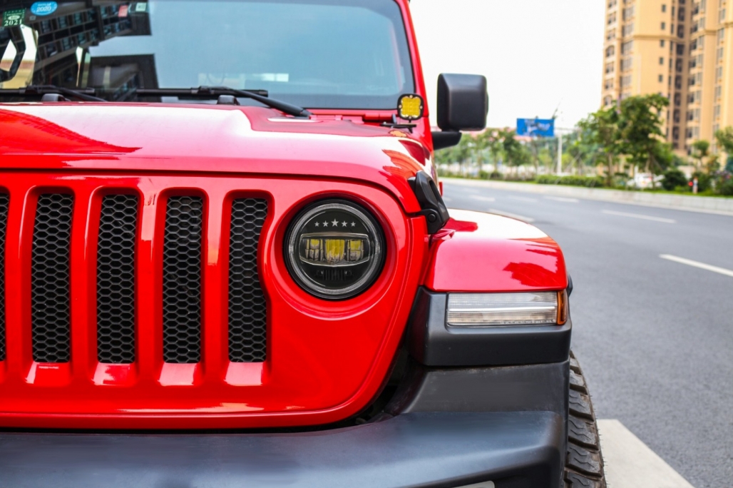 CREE LED prednji farovi Angel Eye DRL 5 Stars dizajn / Jeep Wrangler JK TJ LJ JL (1997-2017) - Slika 15