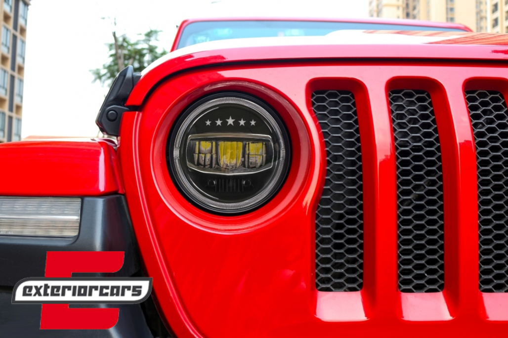 CREE LED prednji farovi Angel Eye DRL 5 Stars dizajn / Jeep Wrangler JK TJ LJ JL (1997-2017) - Slika 16