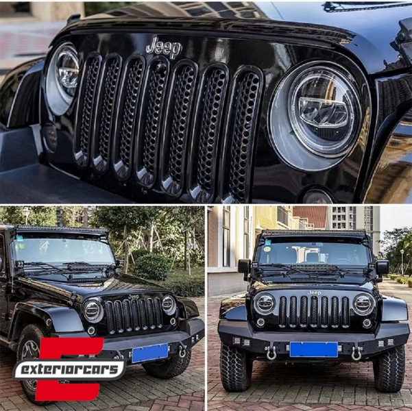 CREE LED prednji farovi Angel Eye DRL 5 Stars dizajn / Jeep Wrangler JK TJ LJ JL (1997-2017) - Slika 13