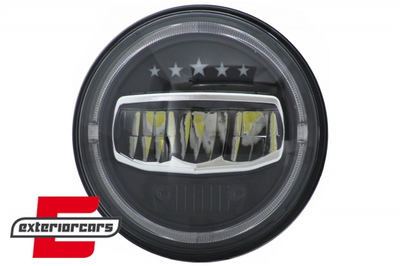 CREE LED prednji farovi Angel Eye DRL 5 Stars dizajn / Jeep Wrangler JK TJ LJ JL (1997-2017) - Slika 2