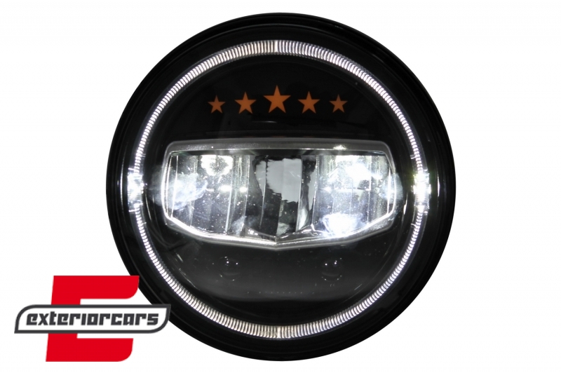 CREE LED prednji farovi Angel Eye DRL 5 Stars dizajn / Jeep Wrangler JK TJ LJ JL (1997-2017) - Slika 6