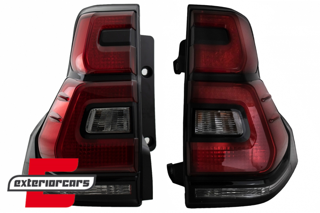 LED stražnja svjetla 2018+ LightBar dizajn (crvena/kristal) / Toyota Land Cruiser FJ150 Prado (2010-2018)