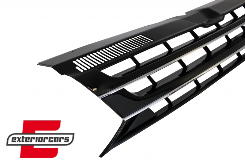 Prednja maska bez znaka (crna/chrome) / VW T5.1 Transporter Facelift (2010-2015) - Slika 3