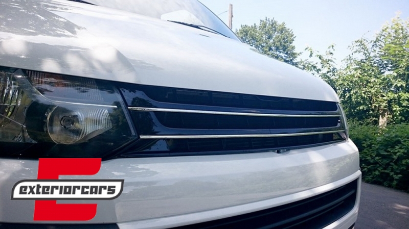 Prednja maska bez znaka (crna/chrome) / VW T5.1 Transporter Facelift (2010-2015) - Slika 6