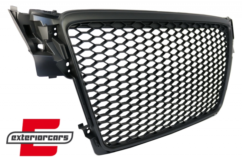 Prednja maska RS4 dizajn (mat crna) / Audi A4 S4 B8 (2007-2011) - Slika 3