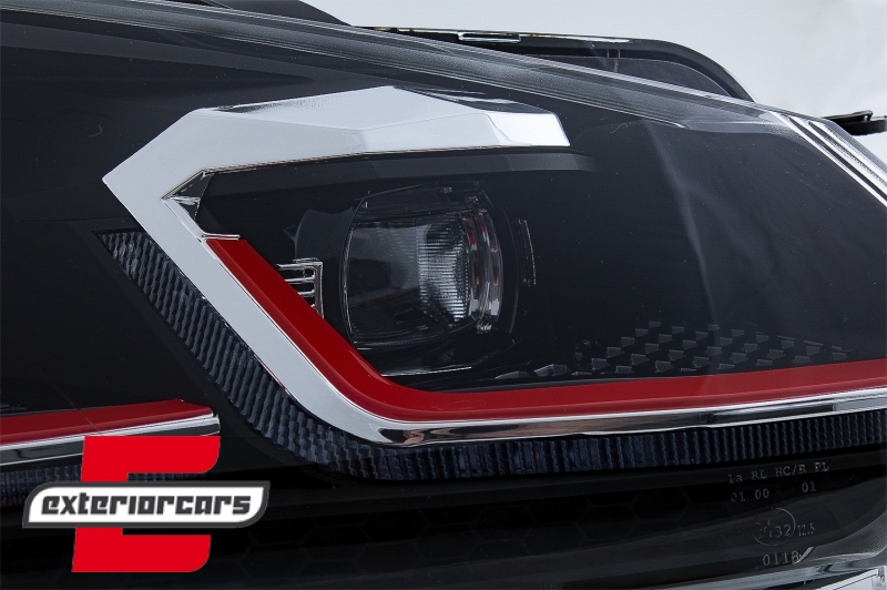 Prednja svjetla LED SEQ žmigavci G7.5 GTI look / VW Golf 6 VI (2008-2013) - Slika 3