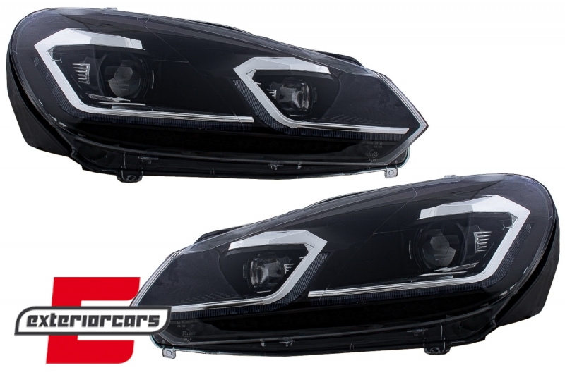 Prednja svjetla LED SEQ žmigavci G7.5 R line look / VW Golf 6 VI (2008-2013) - Slika 2