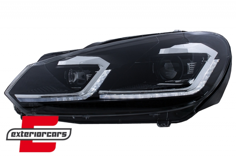 Prednja svjetla LED SEQ žmigavci G7.5 R line look / VW Golf 6 VI (2008-2013) - Slika 5