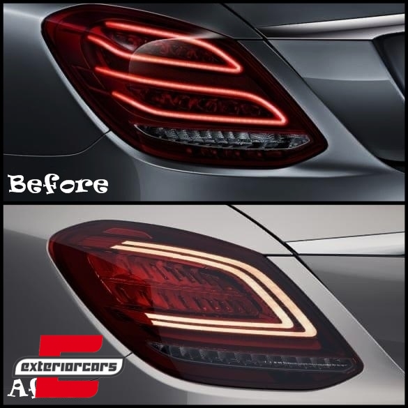 Full LED stražnja svjetla SEQ žmigavci Facelift dizajn (crvena/kristal) / Mercedes C-klasa W205 limuzina (2014-2018) - Slika 16