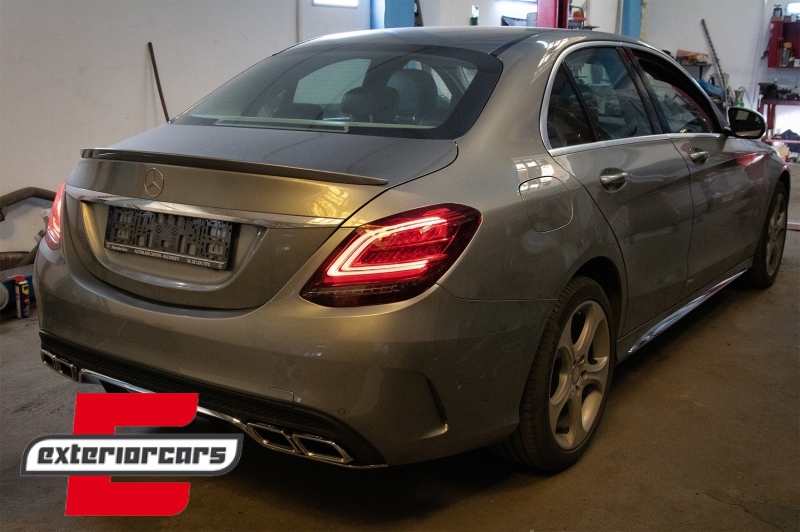 Full LED stražnja svjetla SEQ žmigavci Facelift dizajn (crvena/kristal) / Mercedes C-klasa W205 limuzina (2014-2018) - Slika 20