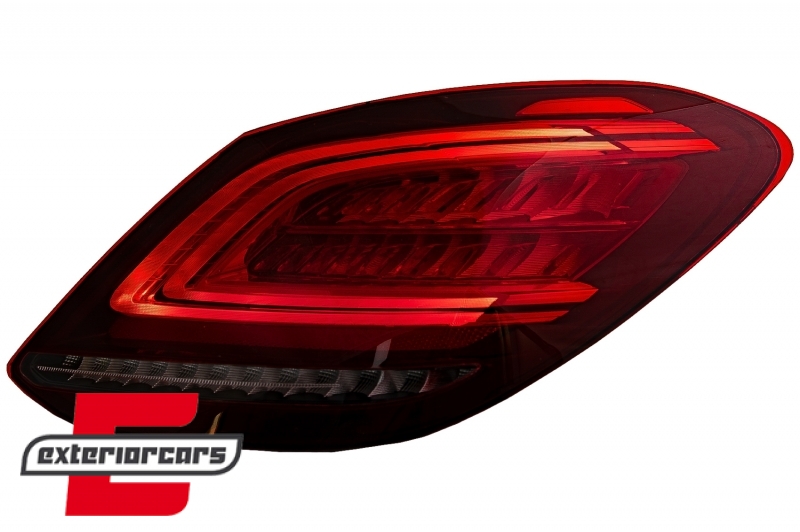 Full LED stražnja svjetla SEQ žmigavci Facelift dizajn (crvena/kristal) / Mercedes C-klasa W205 limuzina (2014-2018) - Slika 4