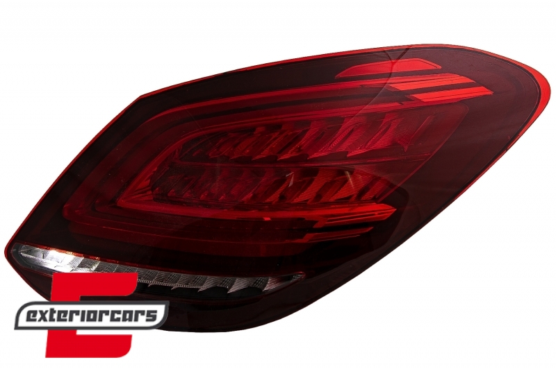 Full LED stražnja svjetla SEQ žmigavci Facelift dizajn (crvena/kristal) / Mercedes C-klasa W205 limuzina (2014-2018) - Slika 9