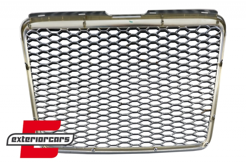 Prednja maska RS6 dizajn (piano crna/chrome) / Audi A6 4F 4F2 C6 (2004-2011) - Slika 4