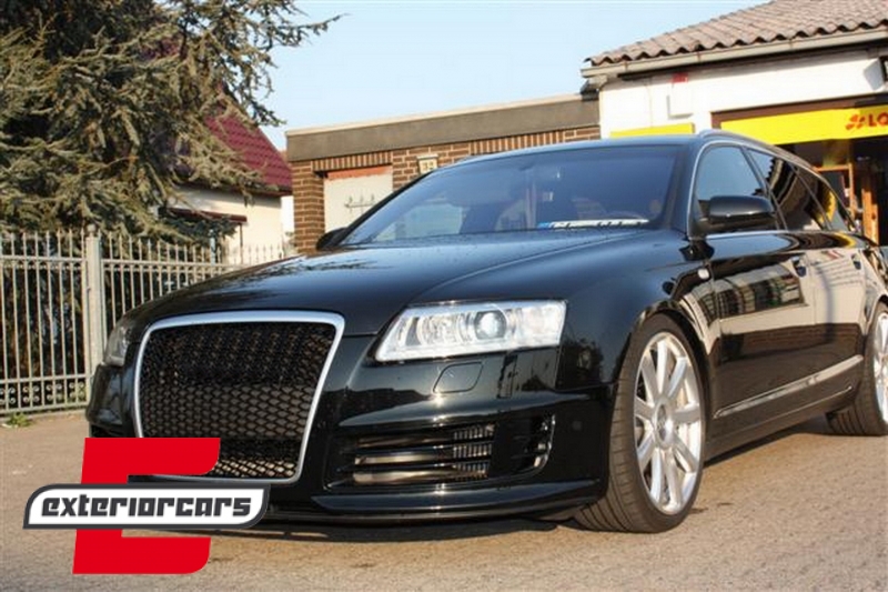 Prednja maska RS6 dizajn (piano crna/chrome) / Audi A6 4F 4F2 C6 (2004-2011) - Slika 6