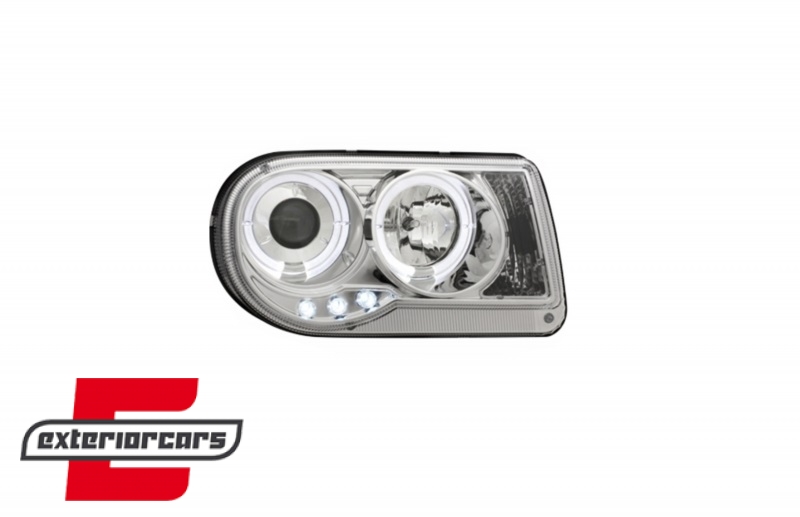 Prednja svjetla Angel Eyes dizajn (chrome) / Chrysler 300C (2004-2010) - Slika 2