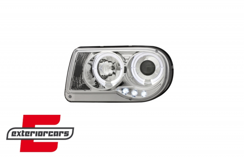 Prednja svjetla Angel Eyes dizajn (chrome) / Chrysler 300C (2004-2010) - Slika 3
