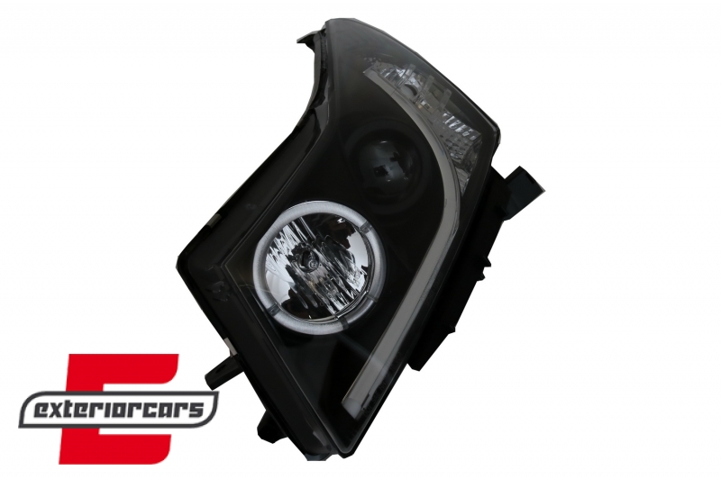 Prednji svjetla LED Angel Eyes DAYLINE dizajn (crna) - Slika 4